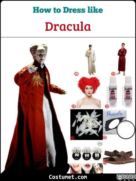 Bram Stoker's Dracula Costume for Cosplay & Halloween 2021 Bram Stokers Dracula Costume, Queen Of Hearts Wig, Dracula Cosplay, Dracula Halloween Costume, Long Robe Nightgowns, Long Red Coat, Dracula Costume, Temporary Hair Color Spray, Red Long Coat