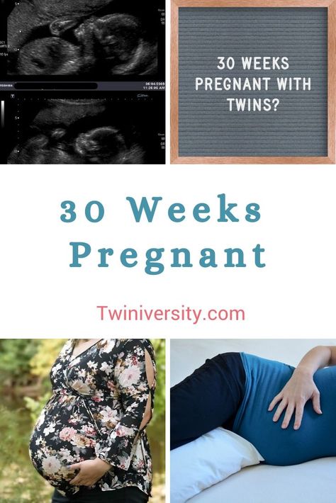 What can you expect at 30 weeks pregnant with twins? We’ve compiled a list of common symptoms, to-do’s this week, pregnancy tips, pregnancy concerns, questions to ask your doctor, advice from other pregnant moms of twins, and tons of other info below to help you through this week in your twin pregnancy.  #Twiniversity #twinmom #twindad #twinparent #expectingtwins #twinpregnancy #30weeks #pregnant #expecting #twins #twinnies #wombmates #identical #fraternal Twin Pregnancy Symptoms, Twin Belly, Twins Tips, Prenatal Development, 29 Weeks Pregnant, Twins Pregnancy, 30 Weeks Pregnant, 32 Weeks Pregnant, Pregnant With Twins