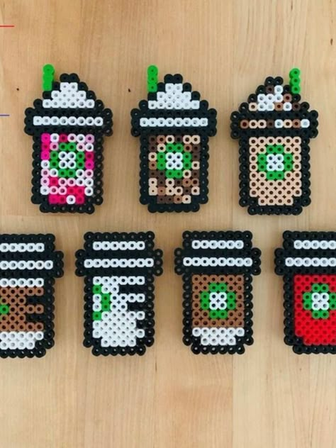 Perler Bead Ornaments Pattern, Perler Bead Ideas, Melty Bead Designs, Melt Beads Patterns, Hamma Beads Ideas, Easy Perler Bead Patterns, Pearl Beads Pattern, Easy Perler Beads Ideas, Fuse Bead Patterns