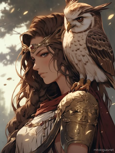 Athena Fantasy Art, Greek God Artwork, Anime Greek Goddess, Athena Goddess Aesthetic, Athena Goddess Art, Athena Fanart, Athena Drawing, Athena Percy Jackson, Athena Art