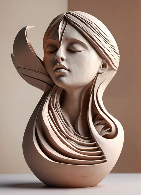 Sculpture Of Woman, Abstract Pottery, Sculpting Ideas, Sculpture Art Projects, Sculpture Design, Anatomy Sculpture, Sculpture Art Clay, 3d Sculpture, Glass Bottles Art