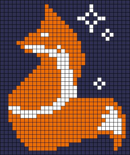 Alpha pattern #42975 | BraceletBook Fox Pixel Art Grid, Fox Alpha Pattern, Fox Pixel Art, Fox Cross Stitch Pattern, Yarn Animals, Cross Stitch Tutorial, Melty Bead Patterns, Graph Paper Drawings, Pixel Art Templates