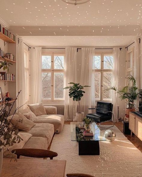 Clean Cozy Home Aesthetic, Clean Apartment Aesthetic Living Room, Boho Mid Century Modern Living Room, Warm Apartment Aesthetic, Couples Living Room, Warm Apartment, Apartment 2023, Clean Living Rooms, Melbourne Apartment