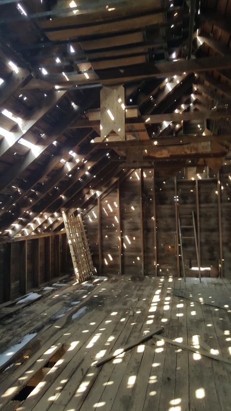 An old loft in a decayed barn. [OC] [5312x2988] Mood Board Concept, Loft Aesthetic, Old Attic, Abandoned Warehouse, Old Cabin, Barn Loft, Shed Interior, Barn Interior, Spring Awakening