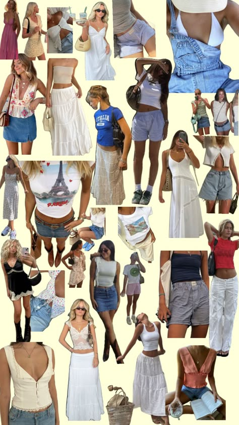 Outfits For Greece, Costa Rica Outfits, Fashion Inspo Spring, Greece Outfit, Outfit Collages, Summer Holiday Outfits, Trends 2025, Summer In The City, Summer Trends Outfits