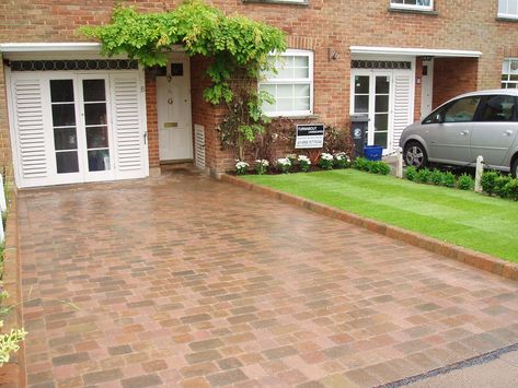 Block Paving Driveways - Essex - Herts - London - UK Paving Ideas Outdoor Driveway, Paving Driveway Ideas, Block Paving Driveway Ideas, Paving Ideas Outdoor, Driveway Ideas Uk, Front Driveway Ideas, Front Garden Ideas Driveway, Paving Driveway, Block Paving Driveway