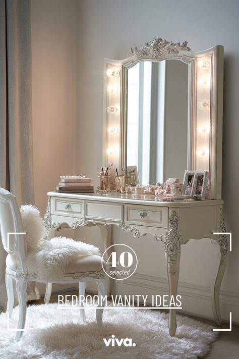 💄 Are you struggling to find the perfect solution for your chaotic makeup corner? Transform your space with these stunning bedroom vanity ideas that include vintage vanity pieces and chic vanity mirrors! Discover the perfect vanity organization tips to achieve the ultimate vanity aesthetic. Chaotic Makeup, Bedroom Vanity Ideas, Vanity Aesthetic, Makeup Corner, Vanity Inspo, Chic Vanity, Inspo Makeup, Vanity Mirrors, Vanity Organization