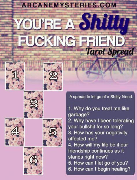 Shitty Friend Tarot Spread Tarot Card Layouts, Oracle Card Spreads, Relationship Tarot, Tarot Reading Spreads, Tarot Cards For Beginners, Learning Tarot Cards, Tarot Guide, Tarot Card Spreads, Tarot Book