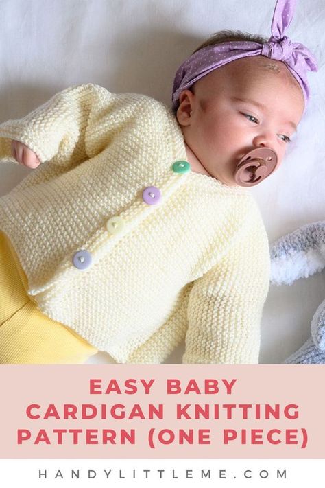 Easy Baby Cardigan Knitting Pattern (One Piece). Create a cozy and adorable chunky baby cardigan with this free knitting pattern. Perfect for beginners, this pattern uses super bulky yarn and simple stitches, making it a quick and satisfying project. The detailed instructions guide you through each step to ensure a successful knit, ideal for keeping little ones warm and stylish. Knitted Infant Sweaters, Easy Knit Baby Sweater, Easy Baby Cardigan Knitting Pattern Free, Baby Girl Knitting Patterns Free, Baby Knitting Patterns Free Cardigan, Easy Baby Knitting Patterns Free, Free Baby Knitting Patterns To Download, Free Baby Knitting Patterns Newborns, Free Chunky Knitting Patterns