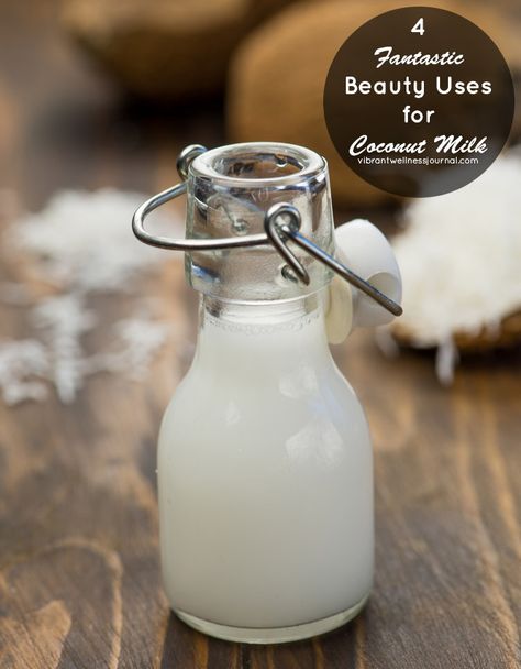 Beauty Uses for Coconut Milk: 4 DIY Coconut Beauty Recipes Uses For Coconut Milk, Coconut Hair Mask, Coconut Milk Uses, Coconut Oil Mask, Milk Face, Diy Coconut, Bath Stuff, Coconut Benefits, Coconut Milk Recipes