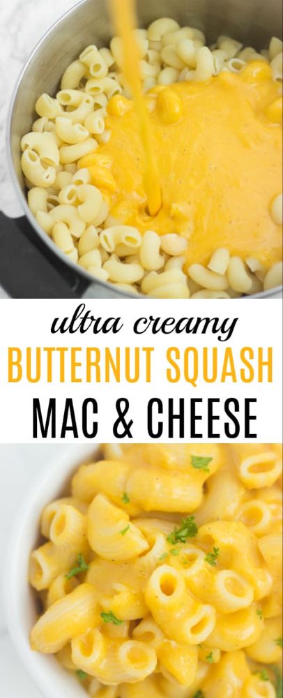 Healthy Butternut Squash Mac 'n' Cheese - Healthy Liv Butternut Squash Mac Cheese, Butternut Squash Mac, Healthy Butternut Squash, Butternut Squash Mac And Cheese, Creamy Pasta Recipes, Butternut Squash Recipes, Squash Recipes, Veggie Dishes, Vegetarian Dishes