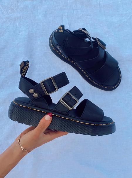 Dr Martens Gryphon, Doc Marten Sandals, Doc Martens Sandals, Shoe Wishlist, Sandals Strappy, Spring Sandals, Sandals Outfit, Shoe Inspo, Swag Shoes