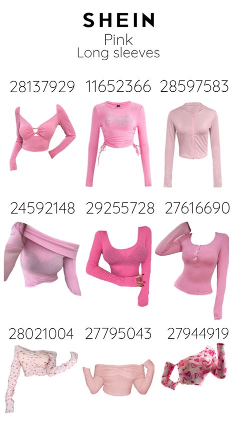 #pink #shein #sheincodes #codes #clothes Shein Outfit Codes Aesthetic, Shein Shirts Codes, Outfit Ideas From Shein With Codes, Shein Tops Codes, Shein Pink Outfits, Shein Codes 2024, Shien Outfit Codes, Shein Outfits Summer 2024 Codes, Shein Dress Codes