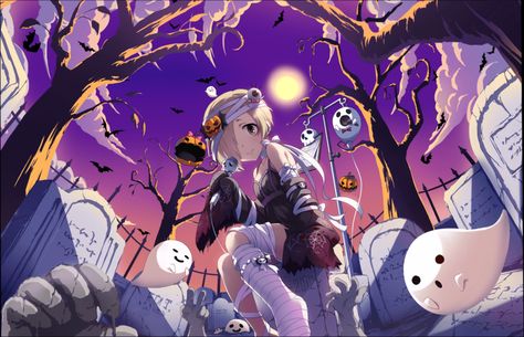 Koume Shirasaka, Idolmaster Cinderella, Idolmaster Cinderella Girls, 1080p Wallpaper, Wallpaper Online, Original Wallpaper, Anime Outfits, Character Illustration, Trick Or Treat