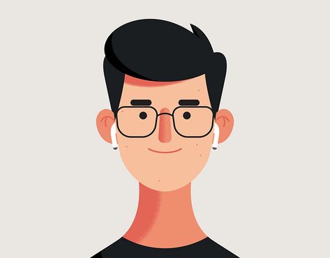 My Selfie Character (head animation) on Behance Profile Animation, Head Animation, Flat Character Illustration, Flat Character Design, Profile Character, Character Flat Design, Profile Illustration, Character Expressions, Character Head