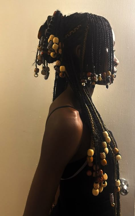 Braids With Beads, Protective Hairstyles Braids, Natural Hair Braids, Fantasy Hair, Hair Reference, Baddie Hairstyles, Box Braids Hairstyles, Hair Art, Afro Hairstyles