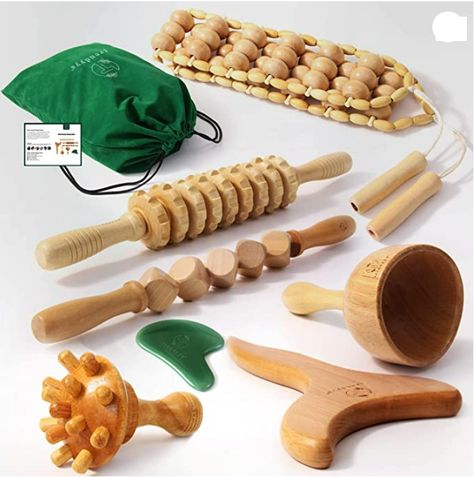 Wood Therapy Tools for Body Shaping, Wood Massage Tools and Maderoterapia Kit Colombiana for Anti-Cellulite, Lymphatic Drainage, Body Contouring and Sculpting Wood Therapy Tools, Body Contouring Business, Wood Therapy Body Sculpting, Gua Sha Massage, Massage Equipment, Gua Sha Tools, Facial Roller, Massage Roller, Massage Tools