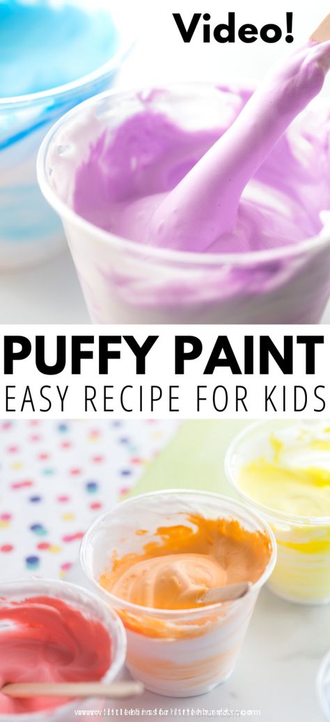 Puffy Paint Crafts Art Projects, Painting For Toddlers Ideas, Sensory Painting Activities, How To Make Puffy Paint, Painting Crafts For Toddlers, Puff Paint Recipe, Paint Activities For Kids, Painting Activities For Toddlers, Diy Puff Paint