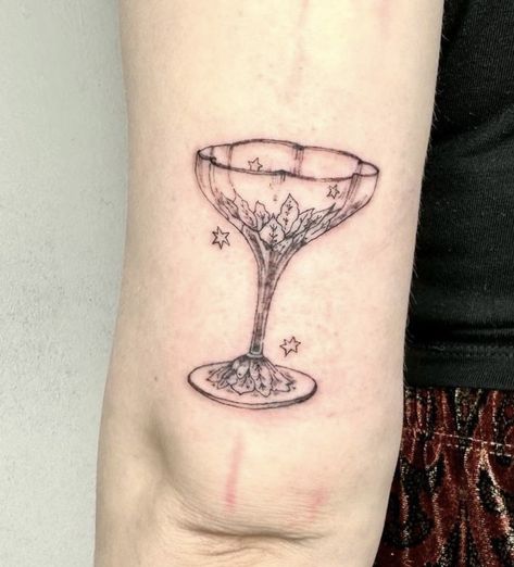 Swag Tattoo, Book Inspired Tattoos, Venus Tattoo, Tea Tattoo, Cosmic Tattoo, Vampire Tattoo, Glass Tattoo, Small Tats, Wicked Tattoos