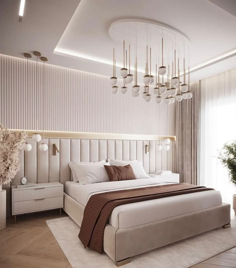 Maison De Nour furniture & interior | …Check this elegant bedroom interior work… Rate this work 1-10! . . . Follow: @maisondenour_furniture . . . If you are looking for… | Instagram Bedroom With High Headboard, Modern Luxury Bedroom White, Modern Luxury Bedroom, Houses Interior, Interior Work, Bed Bedroom, Elegant Bedroom, High Quality Furniture, White Bedroom