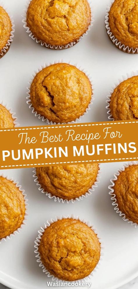 A stack of pumpkin muffins showing off their golden tops, made with real pumpkin for an easy fall treat. Moist Pumpkin Muffins Easy, Fall Pumpkin Muffins, Light And Fluffy Pumpkin Muffins, Pumpkins Muffins Healthy, Pumpkin Muffin Recipes Healthy, Fluffy Pumpkin Muffins, Pumpkin Muffins With Buttermilk, Best Homemade Muffins, Healthier Pumpkin Muffins