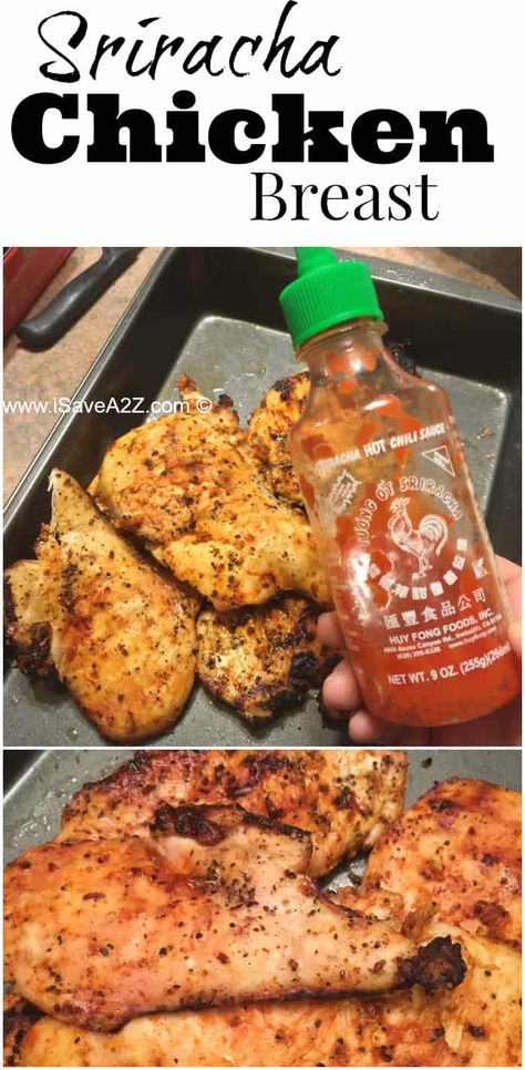 Sriracha Recipes, Sriracha Chicken, Chicken Main Dishes, Breast Recipe, Poultry Recipes, Chicken Breast Recipes, Sriracha, Chicken Breasts, Grilled Chicken