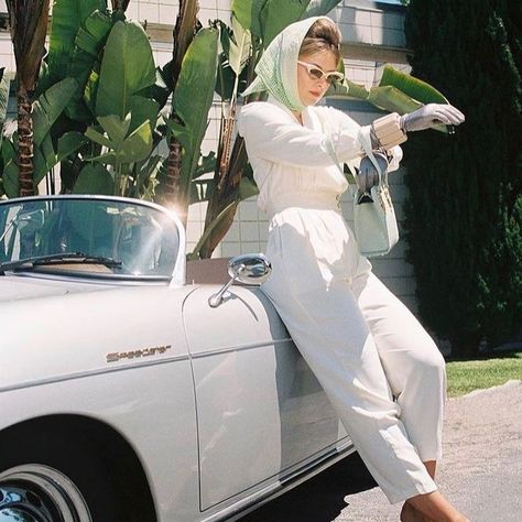 Porsche Women, 50s Photoshoot, 60s Photoshoot, Head Scarf Outfit, Chic Photoshoot, Goddess Photography, 70s Photoshoot, Poolside Vibes, Creative Shoots