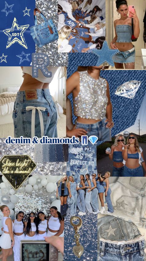 Work Week Themes, Sorority Work Week, Sorority Recruitment Themes, Sorority Themes, Recruitment Themes, Sorority Events, Denim And Diamonds, Sorority Recruitment, Alpha Phi