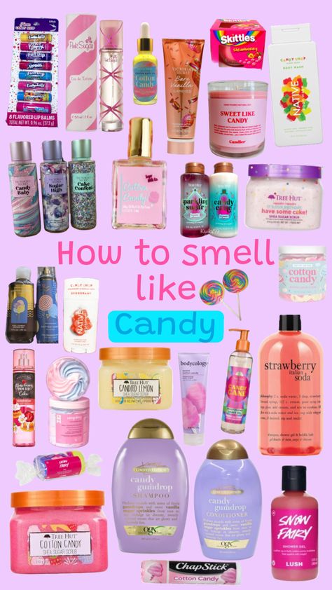 #candy #howtosmelllikecandy #candycane #cottoncandy #candyperfume #smellgood #sweetssmells Smell Like Candy, Scent Combos, To Smell Good, Fragrances Perfume Woman, Body Hygiene, Bath And Body Works Perfume, Shower Skin Care, Smelling Good, Pretty Skin Care