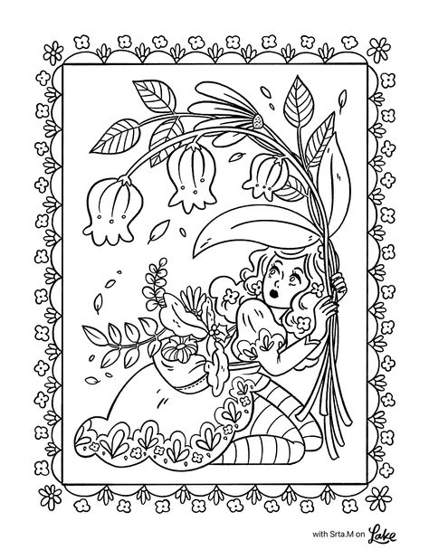 Aesthetic Adult Coloring Pages, Summer Coloring Pages Aesthetic, Picklegrl Coloring Page, Girly Coloring Pages Aesthetic, Vintage Colouring Pages, Polly Pocket Coloring Pages, Lake Coloring Pages, Colouring Sheets Aesthetic, Colouring Book Pages