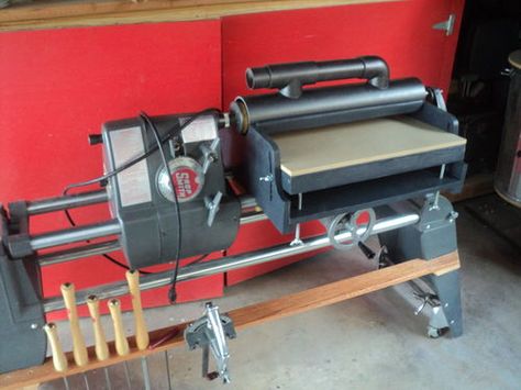 Quick, Cheap Thickness Sander for ShopSmith or Lathe #3: Finishing up the build - by shipwright @ LumberJocks.com ~ woodworking community Shopsmith Projects, Thickness Sander, Woodshop Ideas, Smith Tools, Workshop Projects, Woodworking Jigsaw, Basic Woodworking, Mark 5, Hacks Ikea