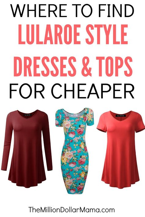 Looking for a cheaper alternative to Lularoe dresses and tops, like the Irma, Carly, Nicole, etc? Click through to find out my favorite Lularoe dupes! Lularoe Outfits, Lularoe Carly, Frugal Tips, Lularoe Styling, Frugal Living Tips, Lularoe Dresses, Lula Roe Outfits, New Fashion Trends, High & Low