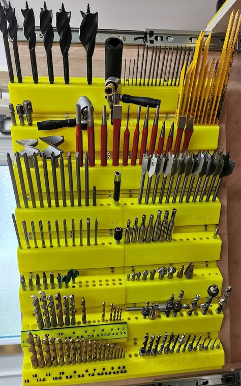 Perforated Plate, Wooden Tool Boxes, Metal Storage Box, Workshop Garage, Garage Tool Organization, Tool Board, Trim Router, Simple Woodworking Plans, Tool Storage Diy