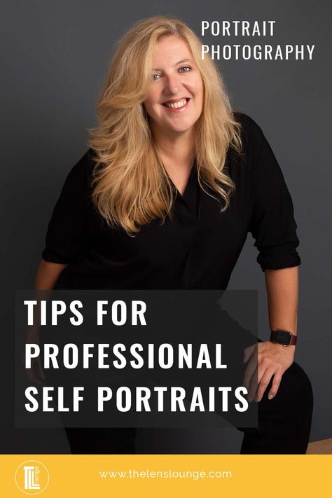 How to take pro level self portrait photography on your own with a DSLR camera. Camera settings, set up techniques and a few secrets to make your selfie shoot successful. Do your own professional looking headshots with these self portrait photo tips via @thelenslounge Take Your Own Headshots, How To Take Self Portraits, How To Take Your Own Headshots, Professional Selfies, Professional Headshots Women, Photography Essentials, Portrait Photography Tips, Best Dslr, Headshots Women