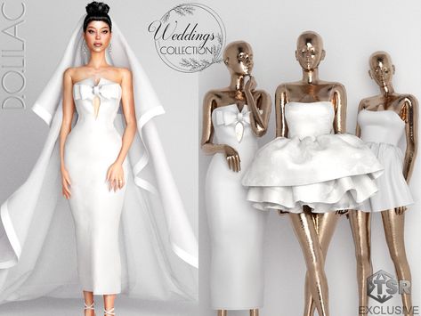 The Sims 4 Bridesmaid Dress, Sims 4 White Dress, Sims4 Wedding Dress, Wedding Dresses Sims 4 Cc, Sims 4 Bridesmaid Dress Cc, Sims 4 Dresses Formal, Sims 4 Cc Dresses Party, Sims 4 Prom Dress Cc, Sims Royal