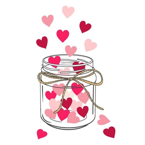 Image St Valentin, Valentine Wallpapers, Cartoon Valentine, Valentines Day Doodles, Valentines Wallpaper Iphone, Heart Cartoon, Valentines Watercolor, San Valentine, Jar Of Hearts