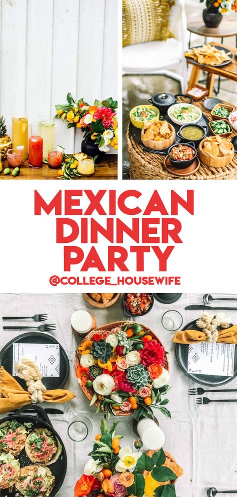 Taco Dinner Party, Mexican Dinner Party, Dinner Mexican, Dinner Ideas For Family, Mexican Party Food, Appetizer Board, Mexican Buffet, Mexican Menu, Taco Dinner