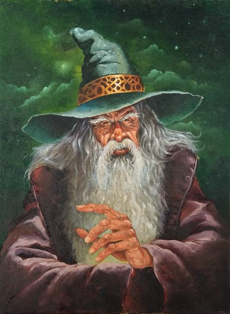 Retro Fantasy Wizard, Vintage Wizard Illustration, Old Wizard Art, Wizard Painting, Wizard Gang, Zorn Palette, Wizard Core, We Love Casting Spells, Wizard Drawings