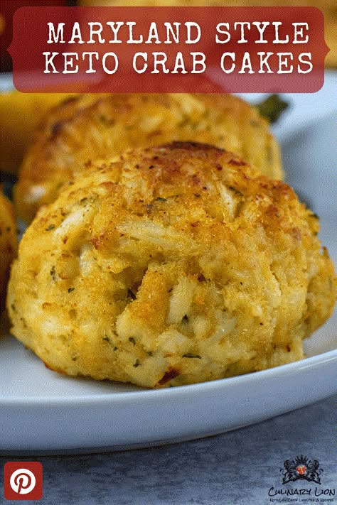 Maryland Style Keto Crab Cakes with Remoulade Sauce - Culinary Lion Phillips Crab Cake Recipe, Crab Cakes Recipe Best, Keto Crab Cakes, Low Carb Crab Cakes, Maryland Style Crab Cakes, Crab Cake Recipes, Keto Seafood, Maryland Crab Cakes, Crab Cake Recipe