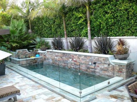 Small Inground Pool Ideas, Small Outdoor Patio Ideas, Small Outdoor Patio, Inground Pool Ideas, Patio Ideas On A Budget, Small Inground Pool, Kleiner Pool Design, Pools For Small Yards, Small Outdoor Patios