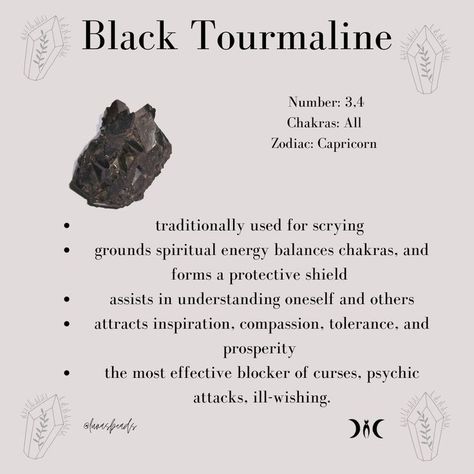 Black Tourmaline Properties, Tourmaline Affirmation, Black Tourmaline Meaning, Crystal Meanings Charts, Tourmaline Meaning, Crystal Pouch, Crystal Healing Chart, Ankh Pendant, Raw Black Tourmaline