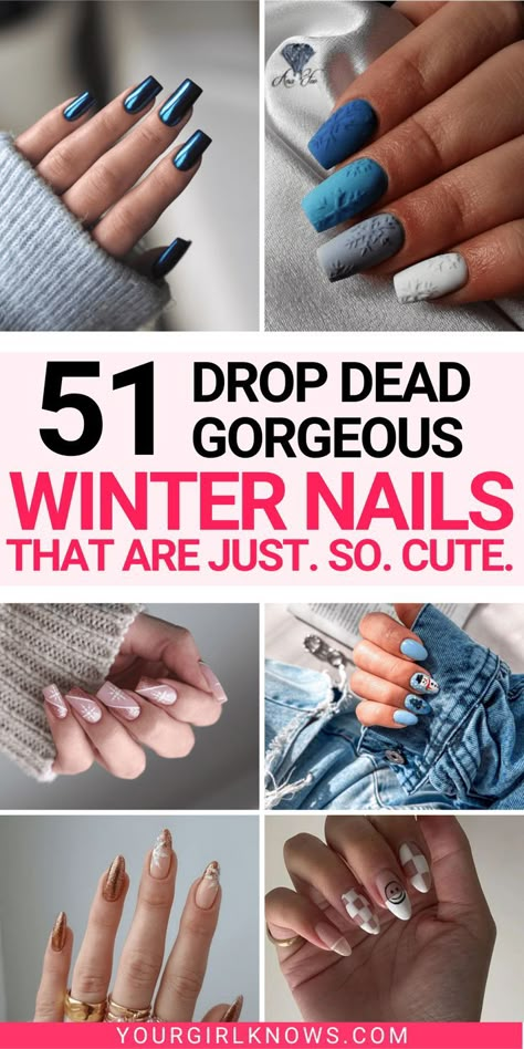 What's a better way to cherish winter than by having cute winter nails, huh? If you're like me, I've got you these winter nail designs you won't get enough of! From dark and moody shades to festive glitter, we've got you covered. Nails Inspiration Winter 2023, Nails Inspiration Winter 2022, Trendy Nails Short Square Winter, Winter Nails2022, Nail Winter 2022 Trends, Nail 2023 Winter, Winter Nails 2022 Trends Gel Short, Trendy Winter Nail Colors 2022, Trendy Nails Winter 2023