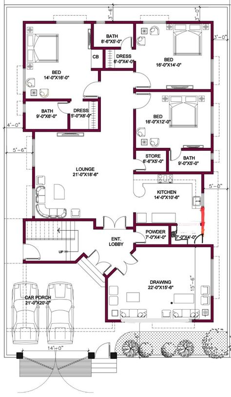 50x90 House Plans Layout, Castle Style House, Modern Simple House, 4bhk House Plan, Elegant Basement, Small House Design Floor Plan, 40x60 House Plans, Smart House Plans, 10 Marla House Plan