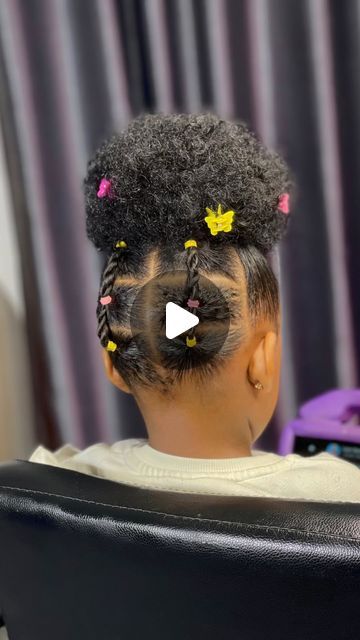 Paris Aminu on Instagram: "Stylish Afro hairstyle ✨  . . . . #afro #afrohair #kids #diyhairstyle #naturalhair #african #4chair #blackgirlmagic #trending #reels #instagramreels #viralreels #howto #hair #hairtutorial" Kids Afro Hairstyles, Puff Balls Hairstyle Natural Hair, Puff Ball Hairstyle Natural Hair, Kid Ponytail Hairstyles Black, Kids Ponytail Hairstyles, Kids Ponytail Hairstyles Black, Natural Hair Styles For Kids, Ponytail Hairstyles For Kids, Afro Hairstyles For Kids