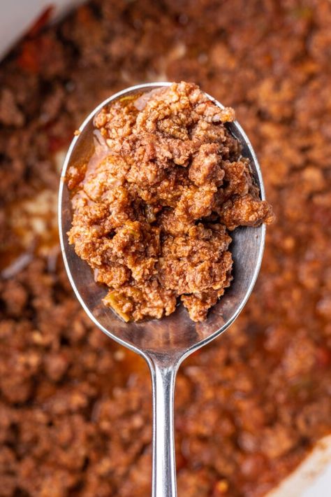 Slow Cooker Taco Meat (using Ground Beef) - Life is but a Dish Crock Pot Taco Meat, Slow Cooker Taco Meat, Crockpot Taco Meat, Hamburger In Crockpot, Ground Beef Crockpot Recipes, Slow Cooker Taco, Crock Pot Tacos, Slow Cooker Tacos, Pork Tacos