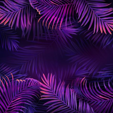 Night Club Ideas, Cyberpunk Poster, Palm Background, Neon Violet, Brick Background, Logo Illustration Design, Fiesta Tropical, Jungle Leaves, Brick Wall Background