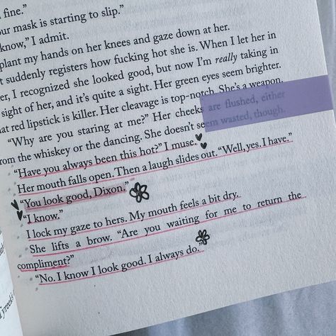 ~ annotation dump ~ It’s been a while since I posted one of these 🤭 Here are some of my favourite moments from The Dixon Rule by Elle Kennedy. Have you read this? “Legends, Dixon. I spent the whole day and night with legends.” What’s your favourite Elle Kennedy book? . . . . . . . . . . #books #annotatedbooks #bookannotations #bookstagram #bookcommunity #ellekennedy #readersofig #bookgram bookish, booksta, reader, reading, author, hockey romance. Dixon Rule Book, The Dixon Rule Spicy Chapters, The Dixon Rule, Campus Diaries, Book Mood, Lynn Painter, Hockey Romance, Rom Coms, Book Scrapbook