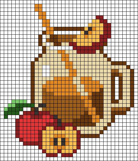 Fruit Pixel Art, Pixel Art Summer, Pixel Art Fruit, Pixel Art Food, Pixel Beads, Easy Pixel Art, Perler Art, Pixel Art Templates, Pixel Drawing