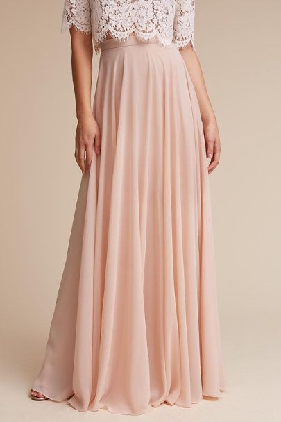 Bridesmaid Separates, Long Chiffon Skirt, Bridesmaid Skirts, Chiffon Maxi Skirt, Anthropologie Wedding, Party Dresses Online, Bridesmaid Party, Womens Maxi Skirts, Skirt For Women