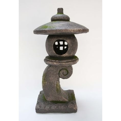 Hi-Line Gift 32IN GREY STONE PAGODA LANTERN - Bed Bath & Beyond - 32607900 Lantern At Night, Japanese Stone Lanterns, Wonderland Garden, Pagoda Lanterns, Stone Lantern, Lawn Ornament, Magnetic Door, The Lantern, Lanterns Decor